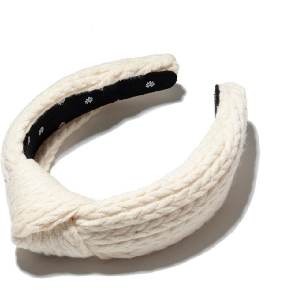 Lele Sadoughi Cable Knit knot headband